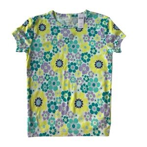 GAP Kids Organic Grown Cotton Fitted Pajama Top Floral Sleeveless Girl's 14 NWT